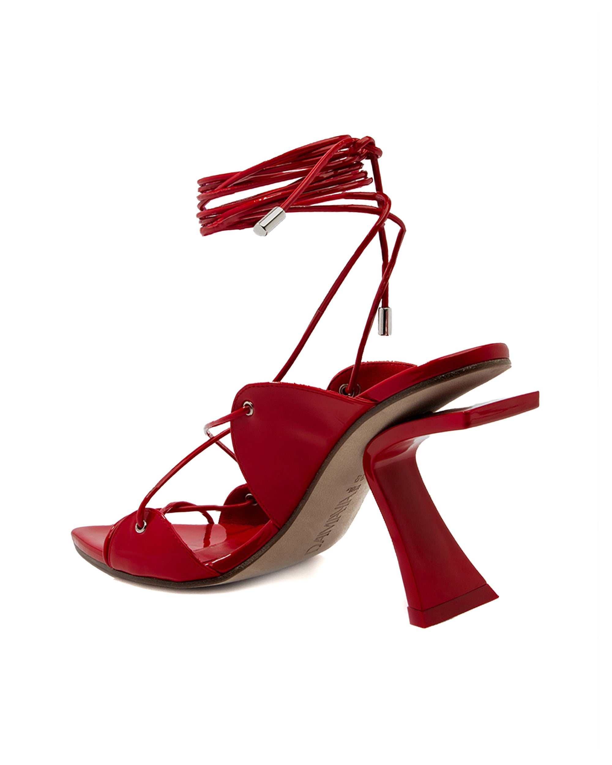 サンダル・ミュール AEYDE Women Sandals A11PUBESR65CI171SS25955 007 RED Hallie Leather Stiletto Sandals – Aeyde
